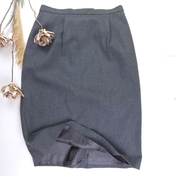 Pendleton Grey New Wool Pocketed Skirt Size 12 - Picture 10 of 10